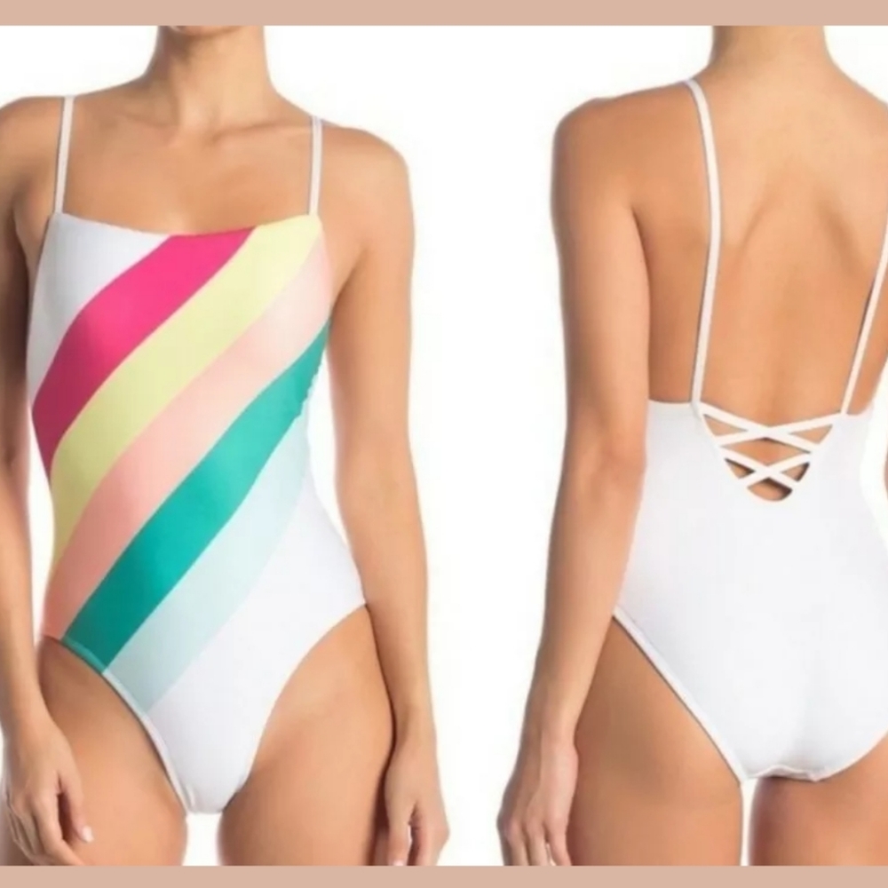 Free Press Hailee Square Neck One-Piece Swimsuit